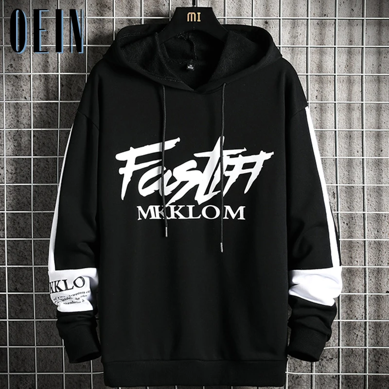 

OEIN 2021 Fashion Letter Print Sweatshirt Male Autumn Men's Hip Hop Long Sleeve Pullover Hoodies New Casual Sweatshirts Clothes