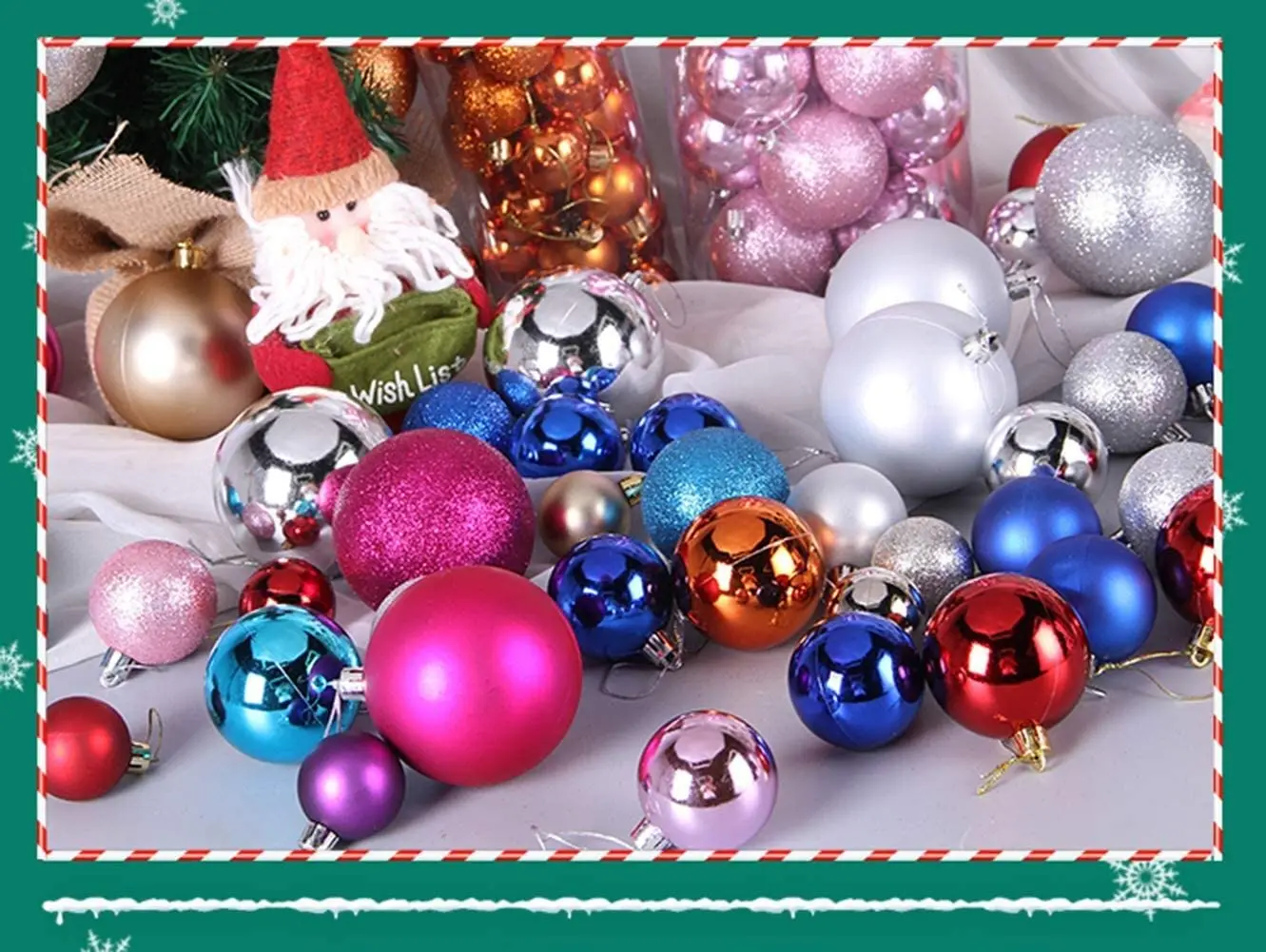 Рождественские шарики украшения небьющиеся рождественские елочные для