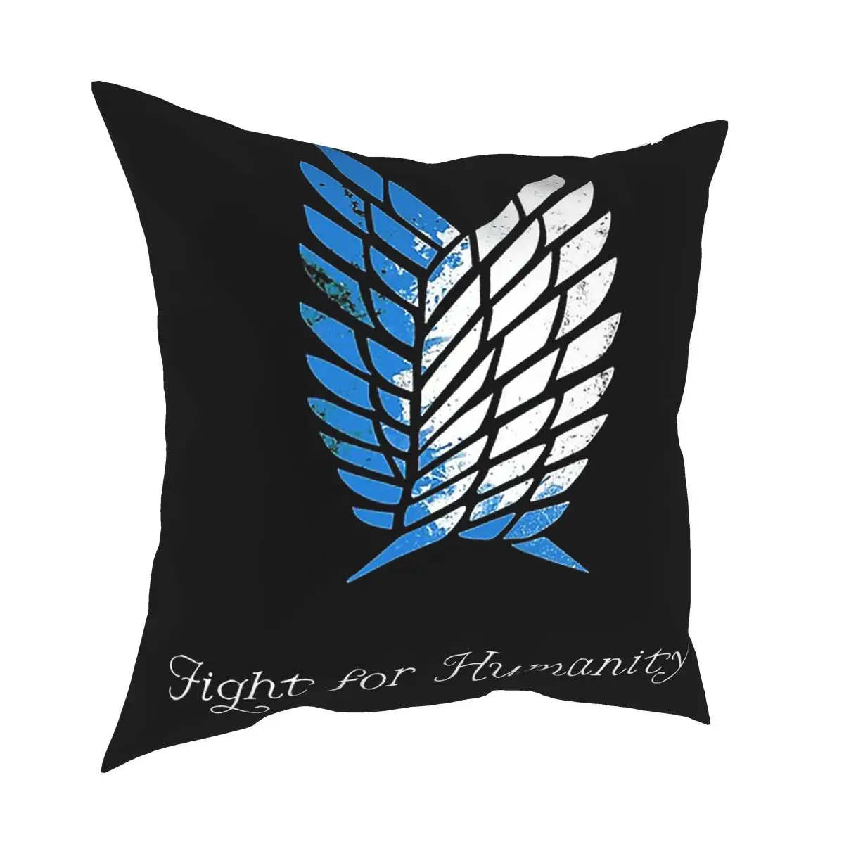 

Fight For Humanity Pillowcase Soft Fabric Cushion Cover Decorative Attack on Titan Throw Pillow Case Cover Home 45X45cm