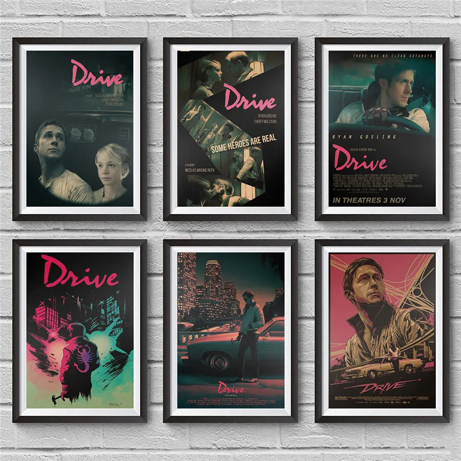 Drive Ryan Gosling классический настенный киноплакат стикер винтажный принт живопись