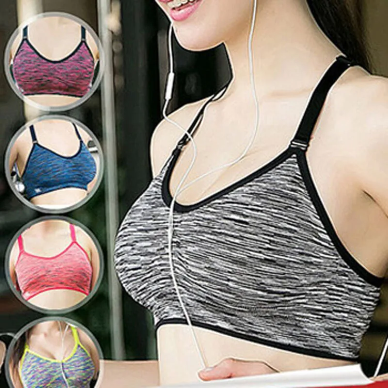 

NEW Women Gym Running Yoga Bra Sport Padded Bra Workout Fitness Push Up Top Vest