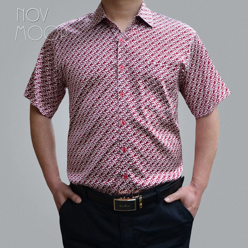 Мужская рубашка в американском стиле летняя деловая из 100% шелка с короткими