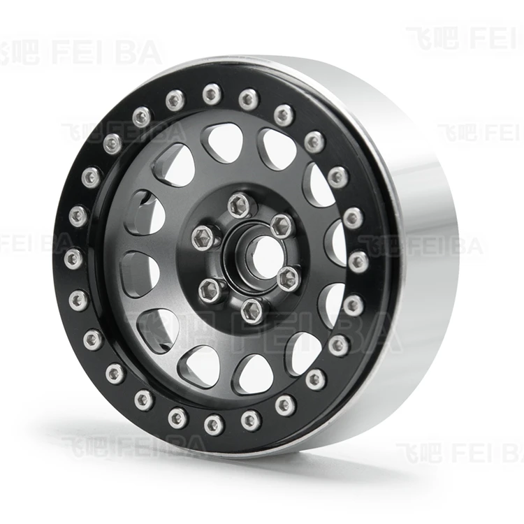 Cubo de rueda de aleaci&oacute;n de aluminio para coche de escalada, piezas modificadas para SCX10 Rock Crawler, 2,2 pulgadas, 1/10 pulgadas, 1 unidad-3