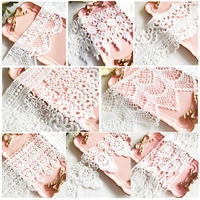5yards 6 13cm new cotton embroidery lace ribbon clothing fabric handmade diy material garment needlework sewing accessories 145