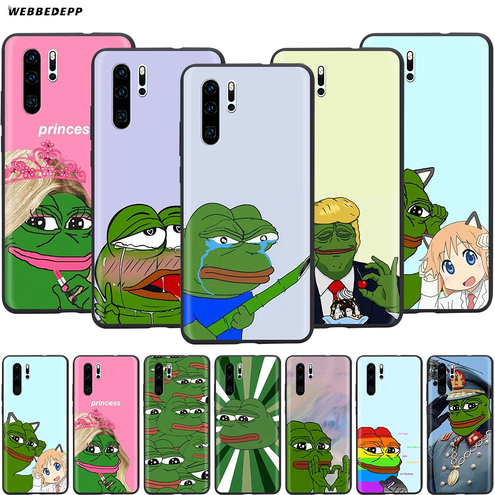 Webbedepp мем Smug лягушка Pepe чехол для Huawei Nova 4E 5 5T P9 Lite Smart Pro Y6 Y7 2019 Prime Honor 8A 20S|Бамперы| |