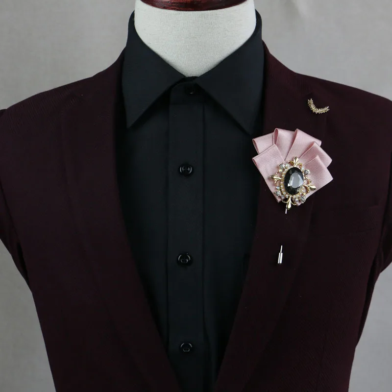 I Remiel новая лента стразы брошь в виде листьев длинные игольчатые булавки и броши