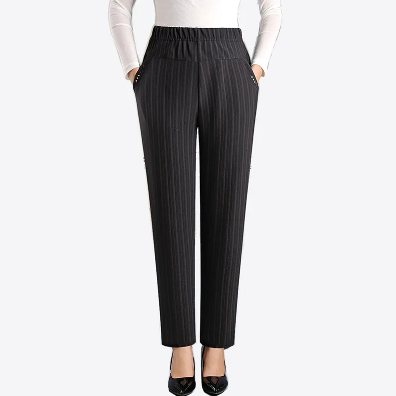 

High Stretch Women Trousers Work Wear casual Spring Black pencil Pants Plus Size 5XL Female Slim Pants Elastic Pantalones Mujer