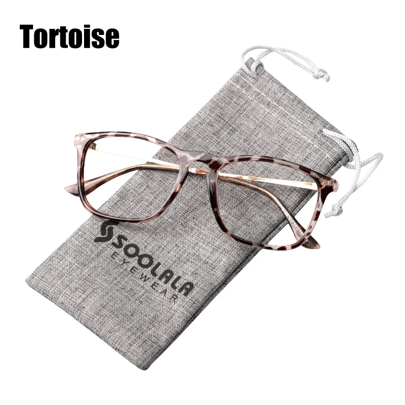Tortoise SOOLALA, большие размеры, женские, мужские, полная оправа, стекло для чтения, большие, прозрачные линзы, оправа для глаз, стекло для чтения+ 0,5, 1,5, 2,5, 4,0 - Цвет оправы: Tortoise