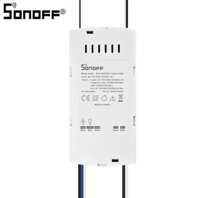 Умный выключатель SONOFF IFan03 Wi Fi 433 МГц|Модули для умного дома| |