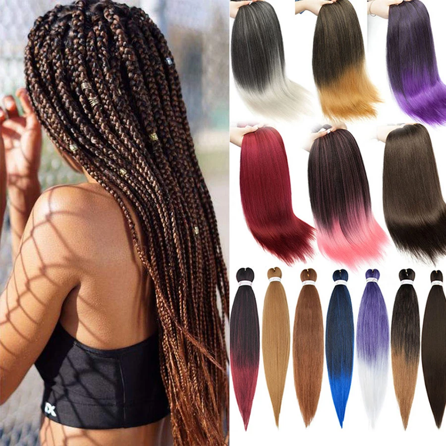 

Kong&Li Braiding Hair Pre Stretched Wholesale Extensions Braids Hair 26 Inch 95g Synthetic Low Temperature Fiber Hot Water