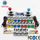 Набор для сборки аркадного кабинета с нулевой задержкой, для хромированной светодиодной кнопки 5 В, копия SANWA, джойстик, монета 1 и 2 игрока, USB к ПКRaspberry Pi