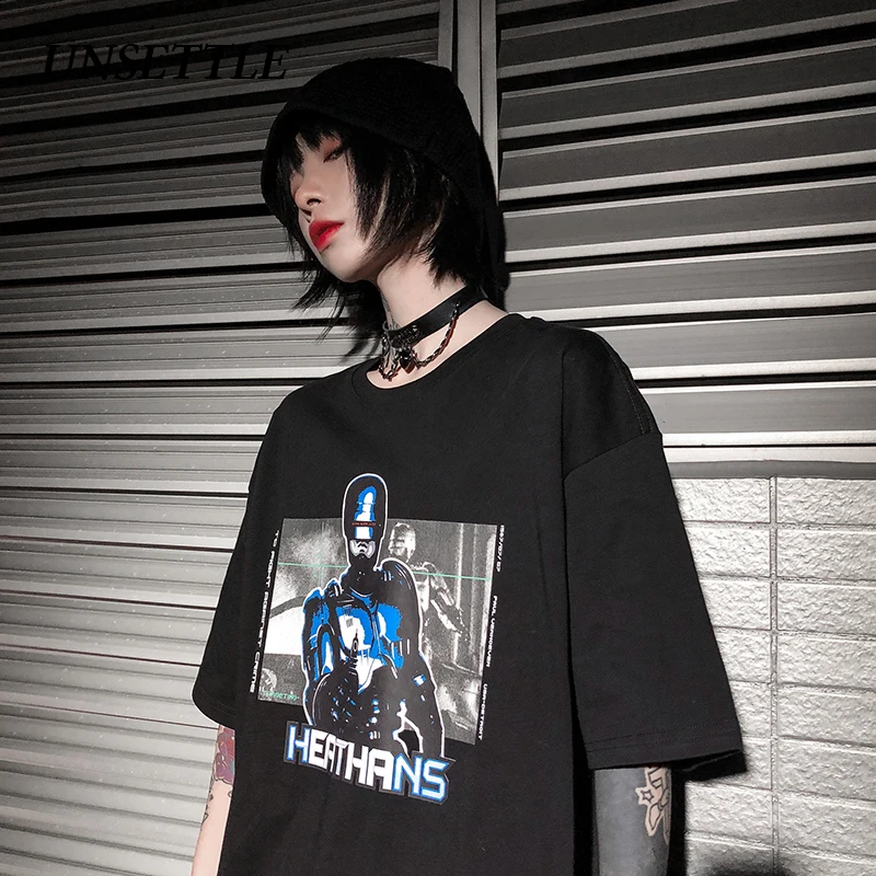 Футболка в стиле Харадзюку для мужчин и женщин модная уличная рубашка с принтом