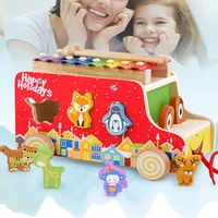wooden xylophone music instrument children musical instrument learning education toy trailer car shape animal puzzle block toys