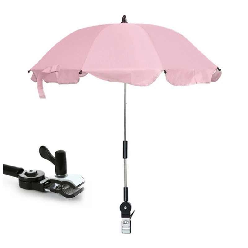 

Baby Stroller Umbrella UV Sun Rain Protection Umbrella 360 Degrees Adjustable Sunshade Sun Visor Canopy Cover f