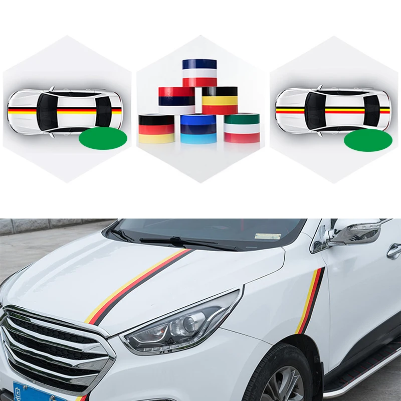 7 5/15*100 см ПВХ стикер для автомобиля DIY s Россия Германия Франция Италия флаг