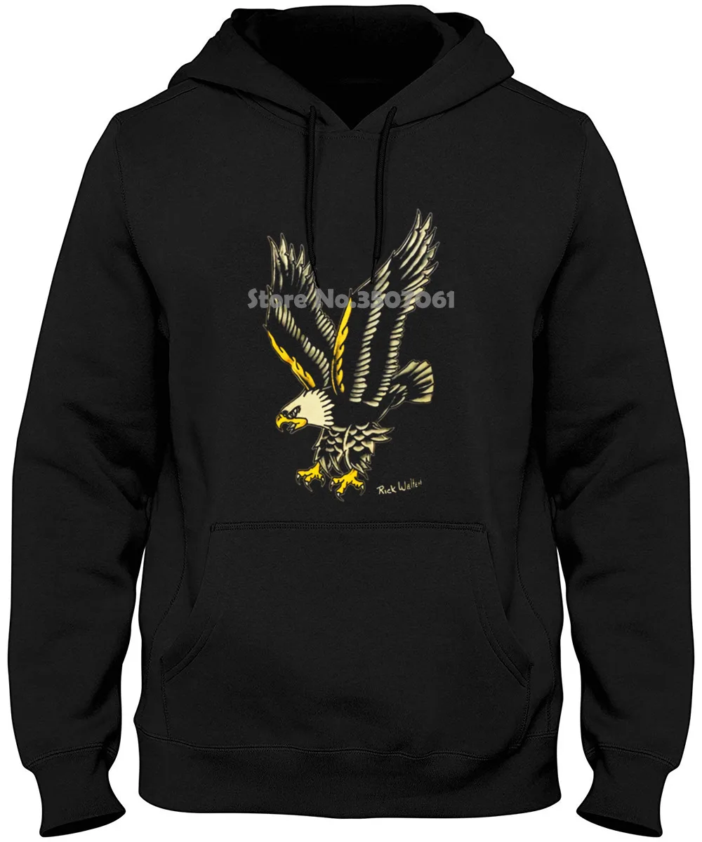 Орел от Рика Уолтерса Мужская черная татуировка традиционная американская птица