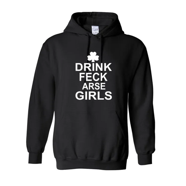 drink feck arse girls Hot Hoodies men Autumn And spring Brand Sweatshirts Men High Quality mens hoodie letter printing fashion | Мужская