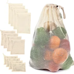 Мешки для овощей из хлопчатобумажной сетки
