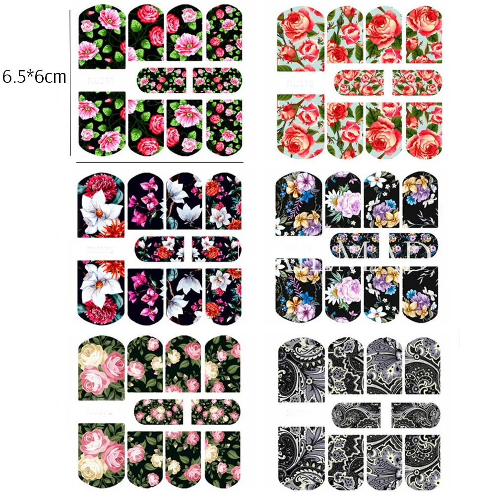 12 листов/упаковка Водные Наклейки для ногтей|nail transfer stickers|nail transfertransfer sticker |