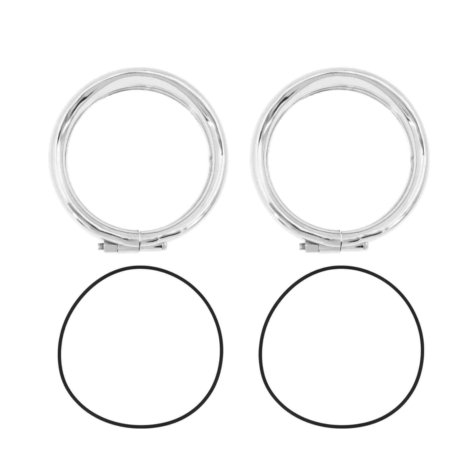 2 шт. хром козырек для мотоцикла Стиль указатель поворота отделка кольцо Harley