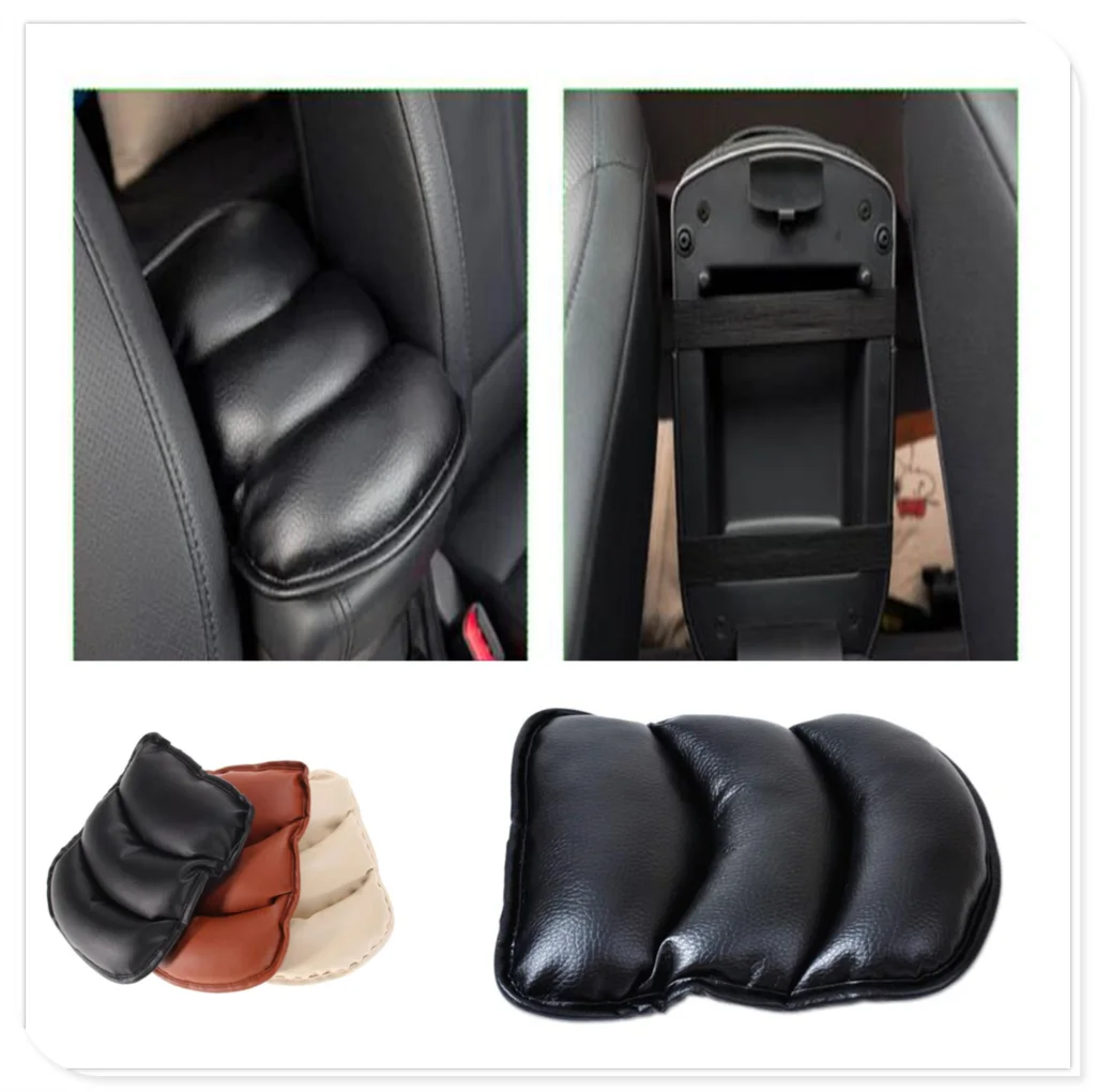 Автомобильный кожаный центральный подлокотник чехол для консоли подушка коврик