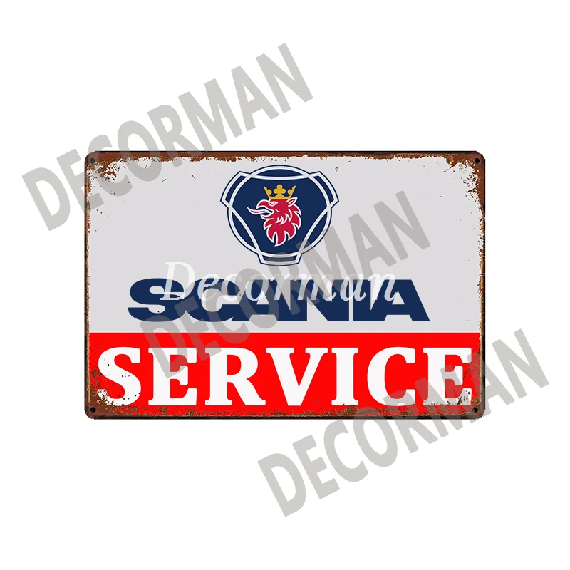 

Металлическая табличка DECORMAN SCANIA Service 20*30 см