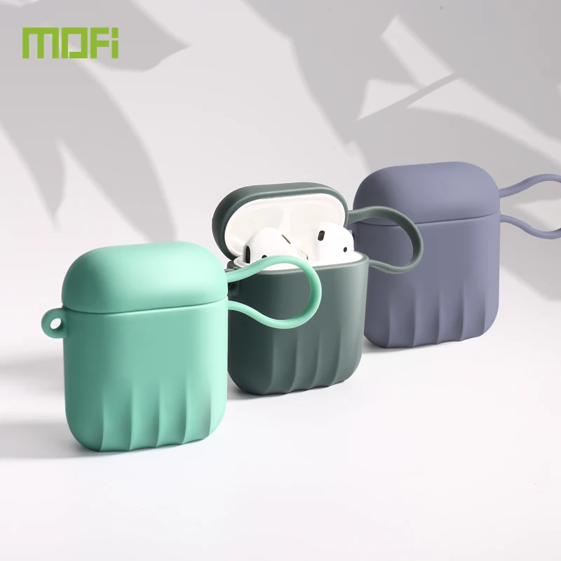 Силиконовый чехол для AirPods 1 2 противоударный мягкий с рисунком наушников Air Pods