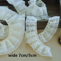 white lace fabric dress wedding dress cotton fabric ribbon sewing accessories handmade material tulle bow with ribbon