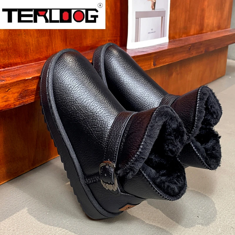 

Зимние ботинки, ботинки на платформе, зимние теплые ботинки на меху, женские ботинки больших размеров 44, обувь, дизайнерская обувь на танкет...