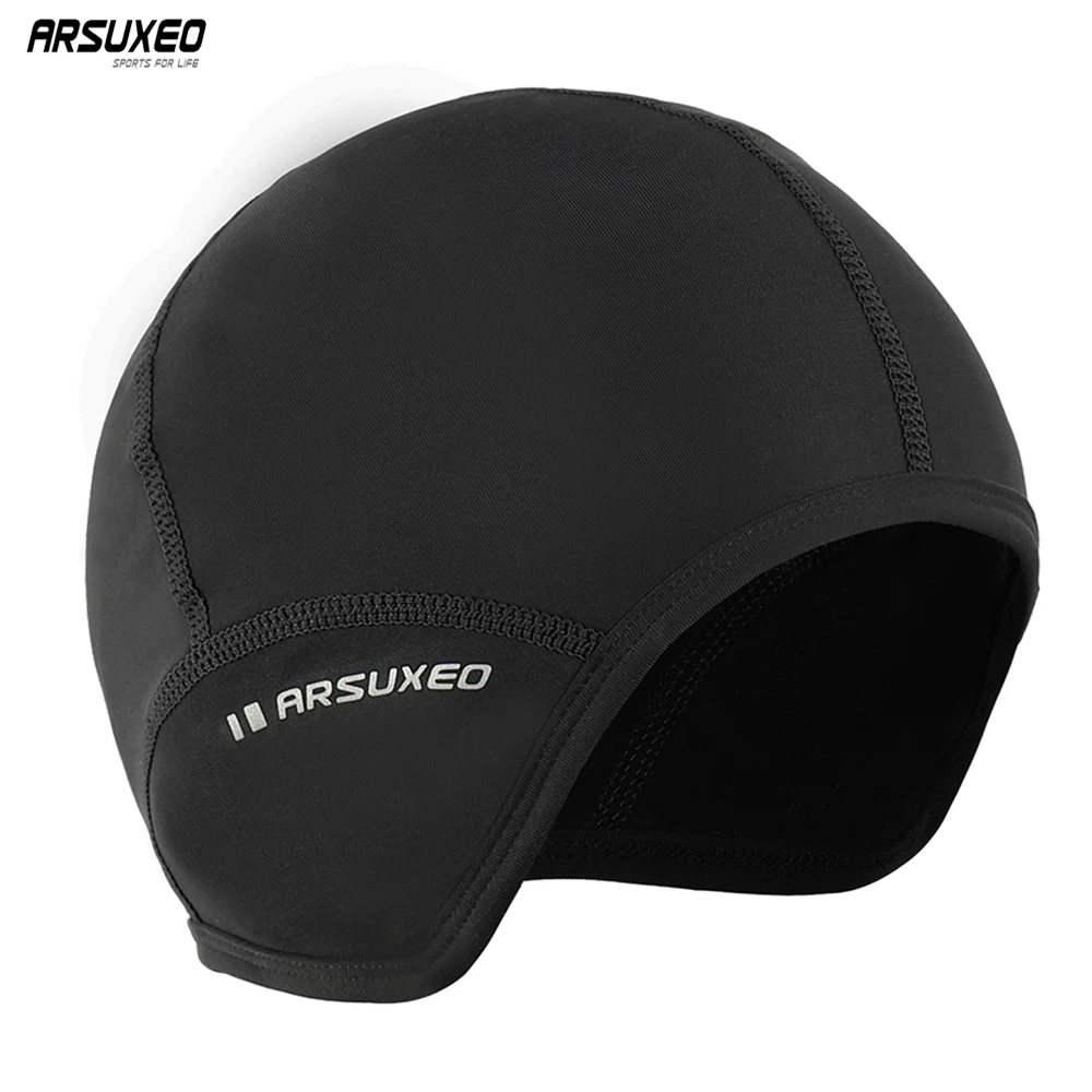 

ARSUXEO Winter Fleece Cycling Caps Sports MTB Bike Balaclava Hats Snow Caps Helmet Liner For Man & Woman Windproof