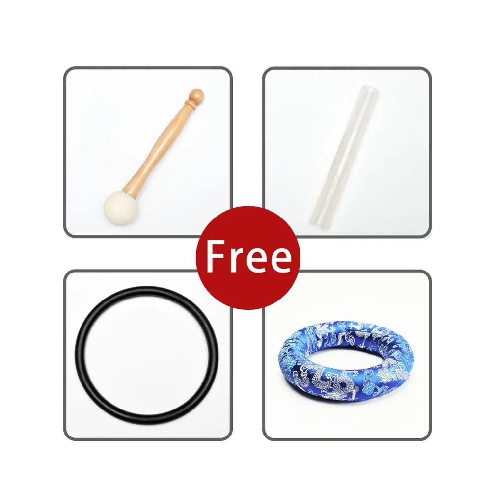 Diaezor 10 дюймов чакра дизайн узор кварцевые Кристальные поющие чаши с матовой