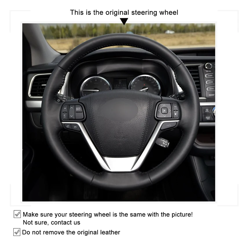 Искусственная кожа черного цвета для Toyota Highlander 2014 2015 2016 2017 2018 2019 Sienna 2015-2019 |
