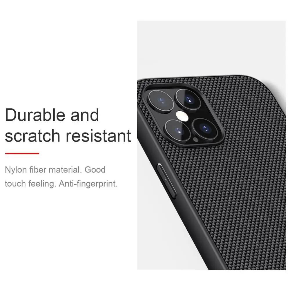 Чехол Nillkin для iPhone 12 Pro Max 3D текстурированная нейлоновая тонкая задняя крышка из