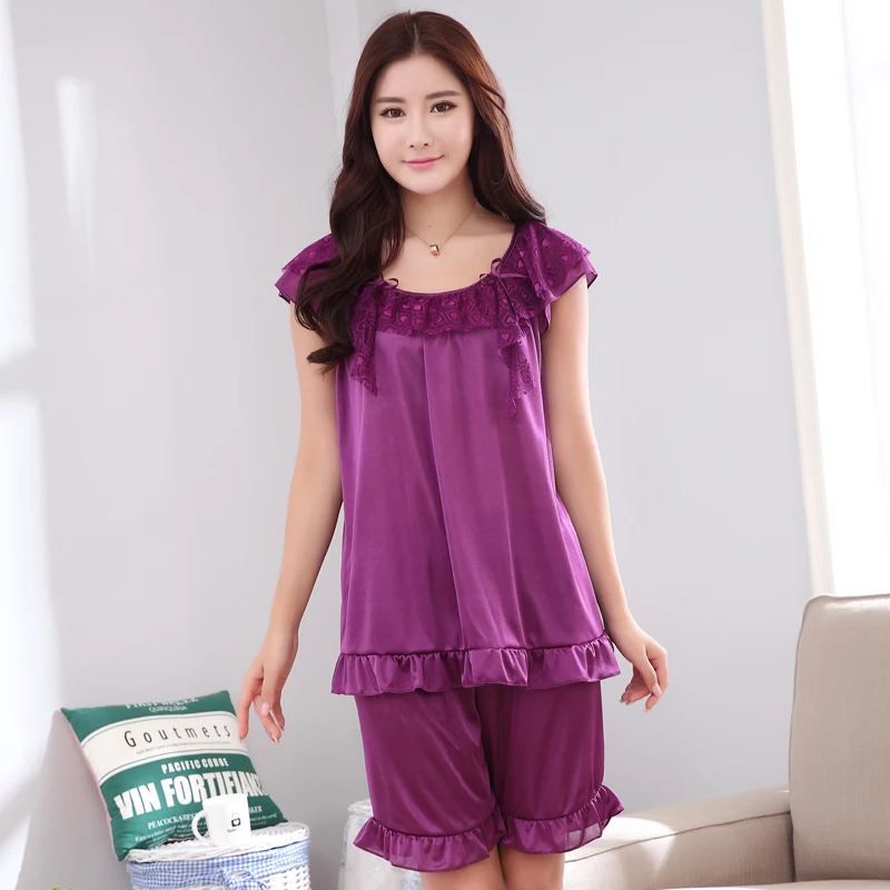 2021 настоящая Пижама женская одежда для сна летняя пижама большого размера женщин