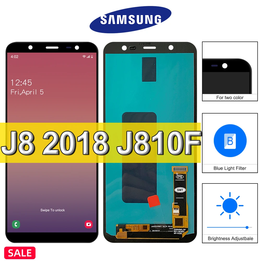 

ЖК-дисплей 6,0 дюйма Super Amoled для Samsung Galaxy J8 2018, J810G, J810F, J810M, J810Y, сменный сенсорный экран для Galaxy J810