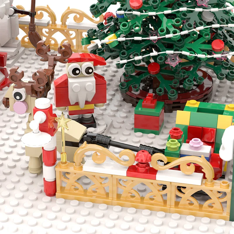 

LED Creator Christmas Garden Tree Compatible Friends Amusement Park For Girls Santa Figures Building Blocks Toys Gifts