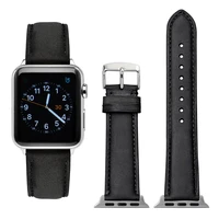 wocci vinatge leather watch band for apple watch series 5 4 3 2 1 38mm 40mm 42mm 44mm adapter