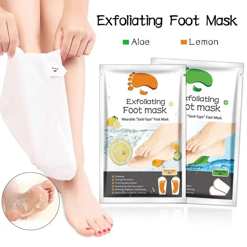 

2pcs/Set Exfoliating Foot Mask Socks For Pedicure Socks For Feet Peeling Foot Mask Health Care Skin Care Feet Dead Skin Removal