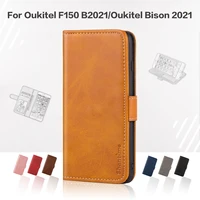 flip cover for oukitel f150 b2021 business case leather luxury with magnet wallet case for oukitel bison 2021 phone cover