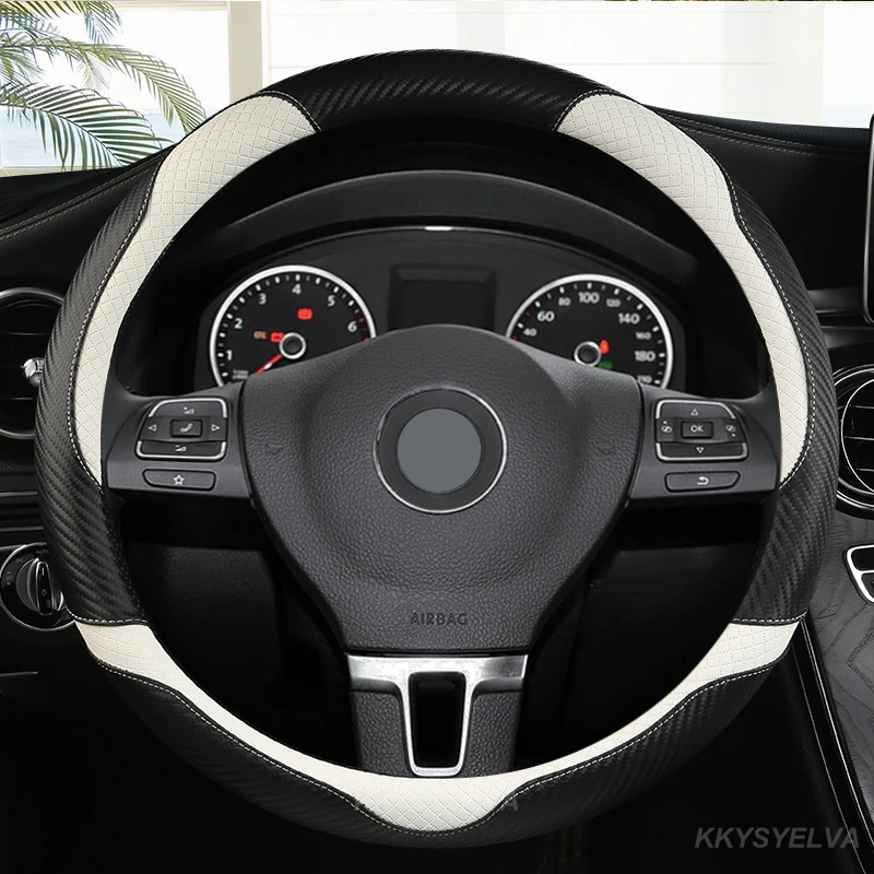 

Чехол на руль из углеродного волокна для VW Touran Golf Gti Polo Sedan Passat Santana Jetta Tiguan Gol Sagitar CC Scirocco