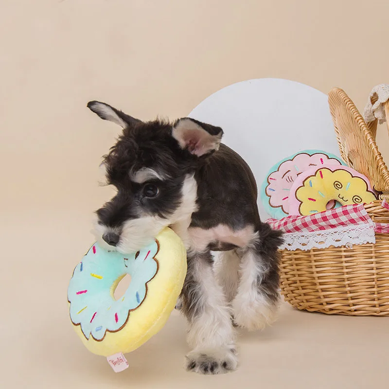 

Round Circle Dogs Cats Squeaky Toys for Pet Cats Dogs Training Playing Interactive Toys Soft Velvet Circle Pet Supplies Accessor