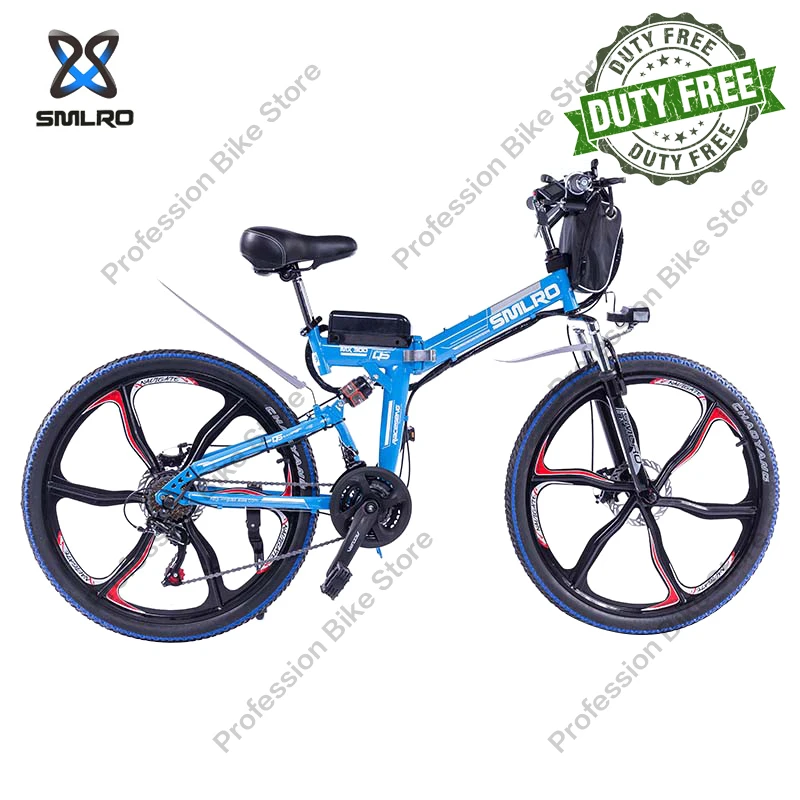 

Электрический велосипед SMLRO MX300 MX300YTL для взрослых, 350 Вт, 48 В, 18 Ач, дорожный мобильный велосипед, 26 дюймов, складной электровелосипед с рамой и...
