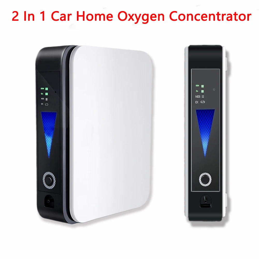 

2 в 1 портативный автомобильный домашний кислородный концентратор с распылением, автомобильный генератор кислорода с отрицательными ионам...