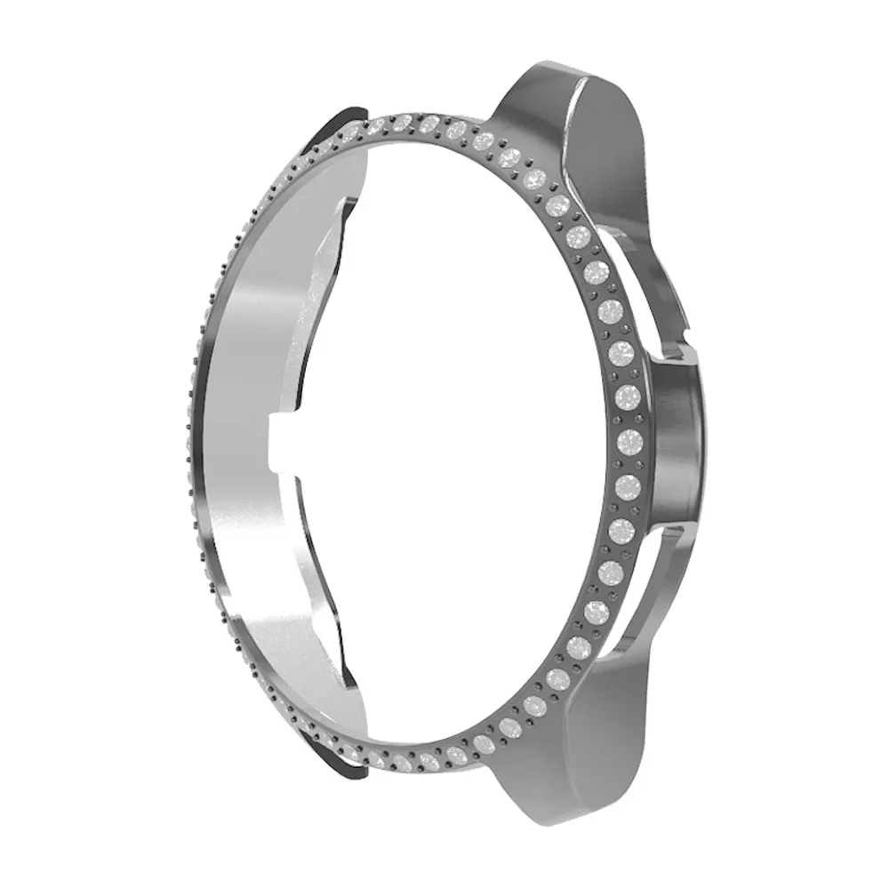 Gray Женский чехол для часов samsung Galaxy Watch 42 мм/46 мм/активная Защитная крышка Алмазный Блестящий бампер для gear S3 рамка аксессуары - Цвет: Gray