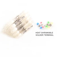 103050pcs solder seal wire connectors waterproof heat shrink butt connectors electrical wire terminals insulated butt splices
