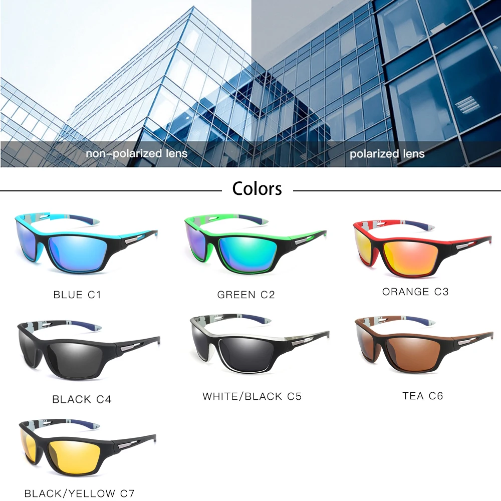 

Sunglasses Men Outdoor Sports Driving Shade Goggle Sun Glasses UV Protection Male Eyewear Luxury Brand Mirrored Oculos