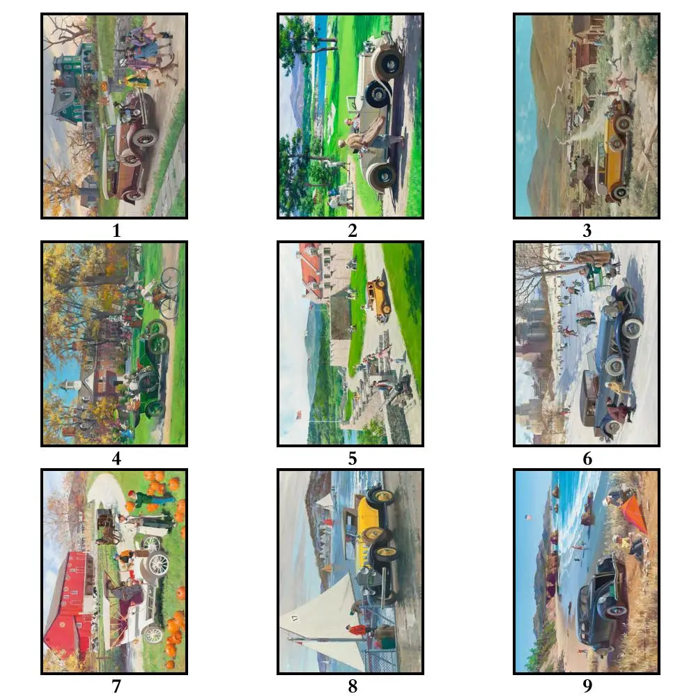 42 дизайна Gran Torino погремушка винтажный автомобиль белая бумага постер картина