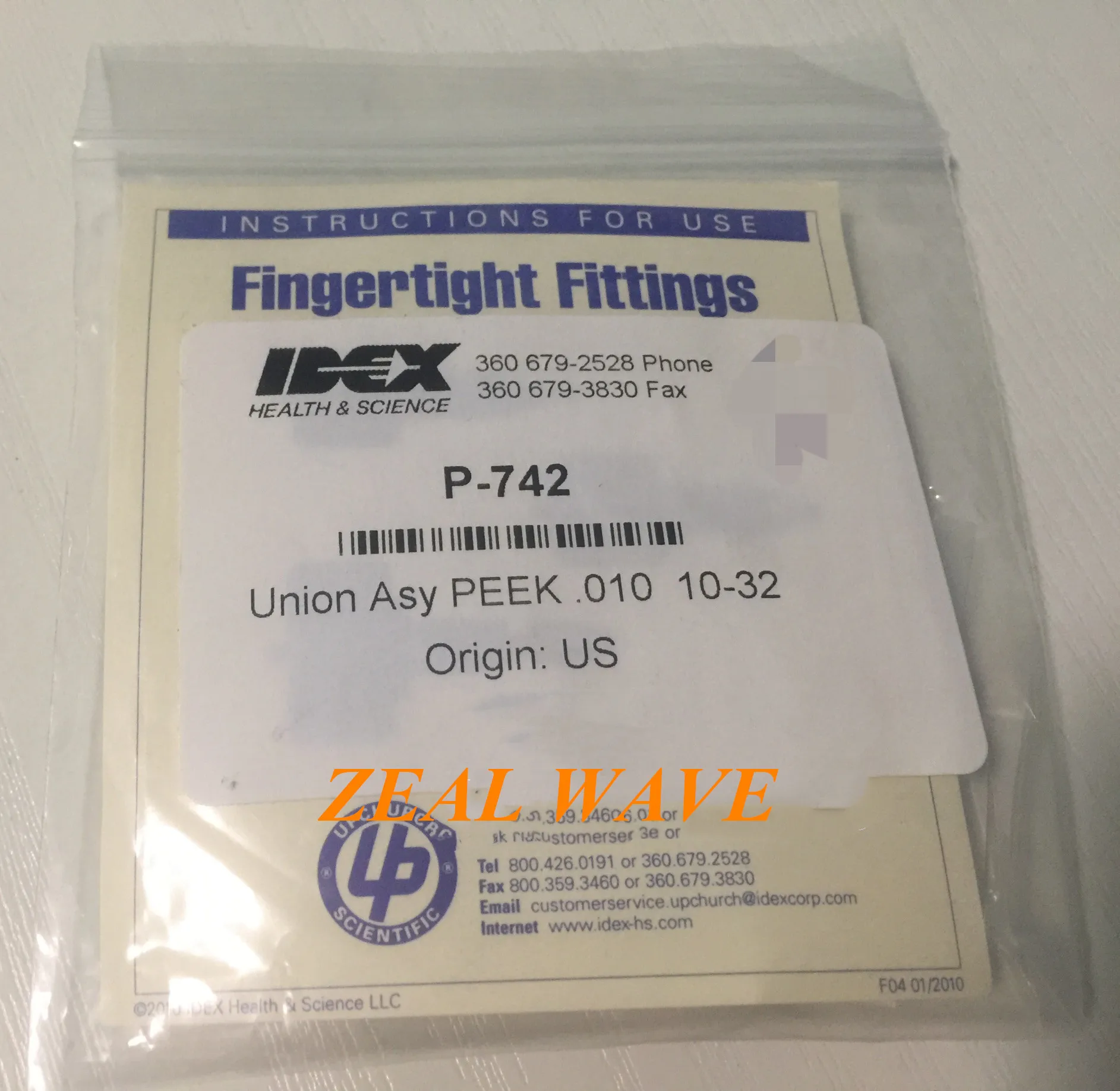 

Апчерч IDEX 1/16 "PEEK на входе импортный двухсторонний трехкомпонентный каталитический P-742 разъем