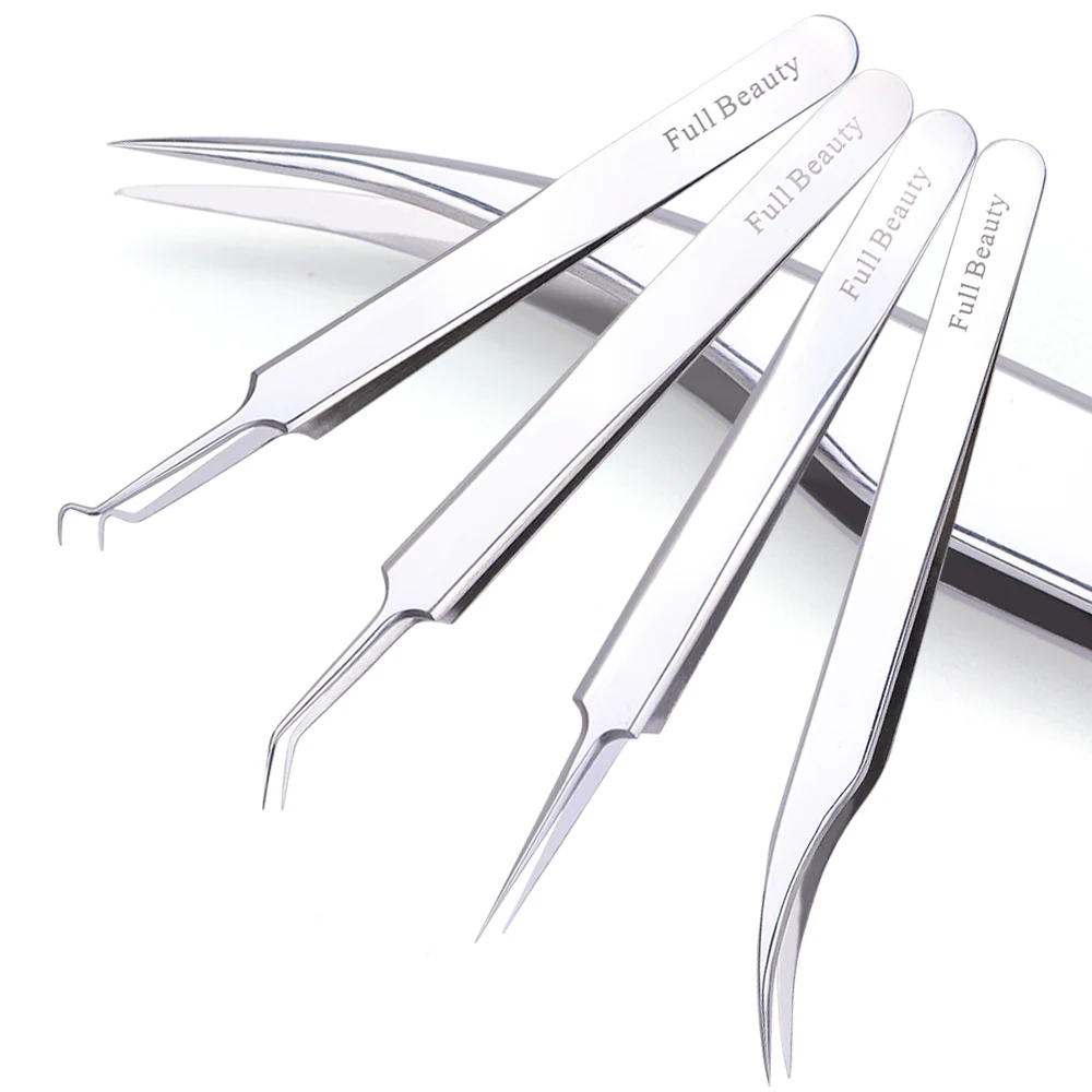 Пинцет из нержавеющей стали для наращивания ресниц 1 шт. изогнутый Прямой пинцет