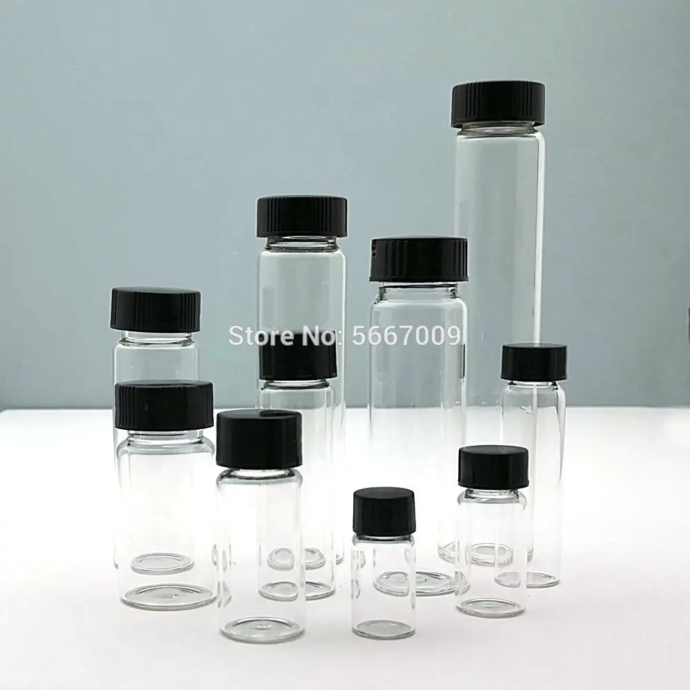 

2ml to 60ml Transparent Glass sample vial Laboratory Reagent bottle Small Clear Medicine Vials for chemical experiment